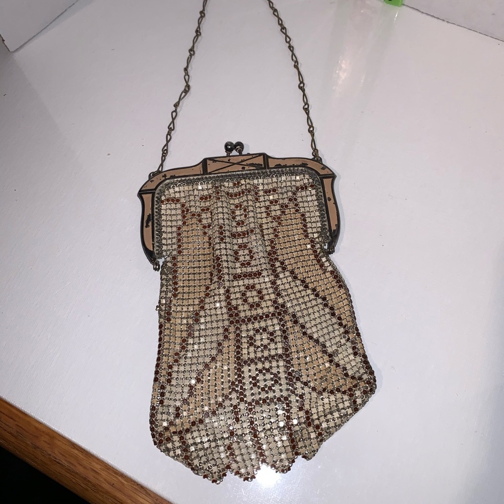 Whiting and Davis Vintage beaded satchel